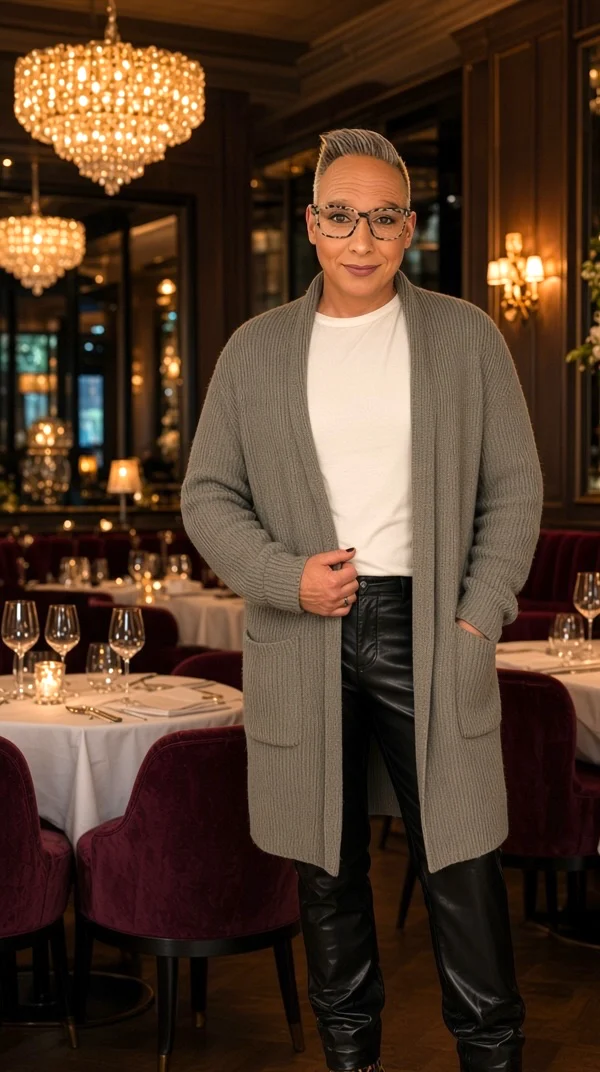 Rusty Lloyd, founder of Polished Experience, in an elegant restaurant dining room